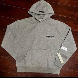 Essentials Heather Gray Men's Hoodie